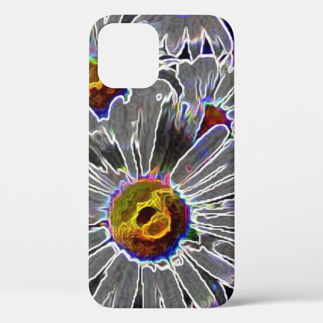 Funda De Case-Mate Para iPhone Daisies únicos de Neon (Reverso )