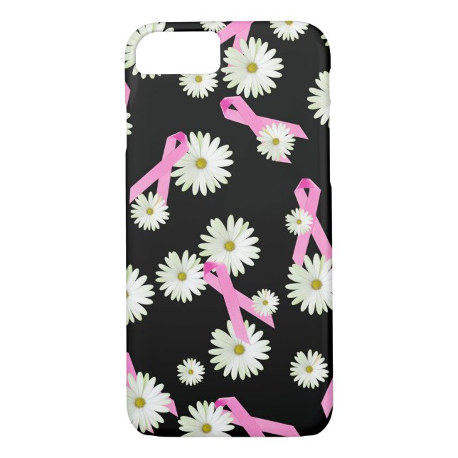 Funda De Case-Mate Para iPhone Daisies y cintas rosas (Reverso)