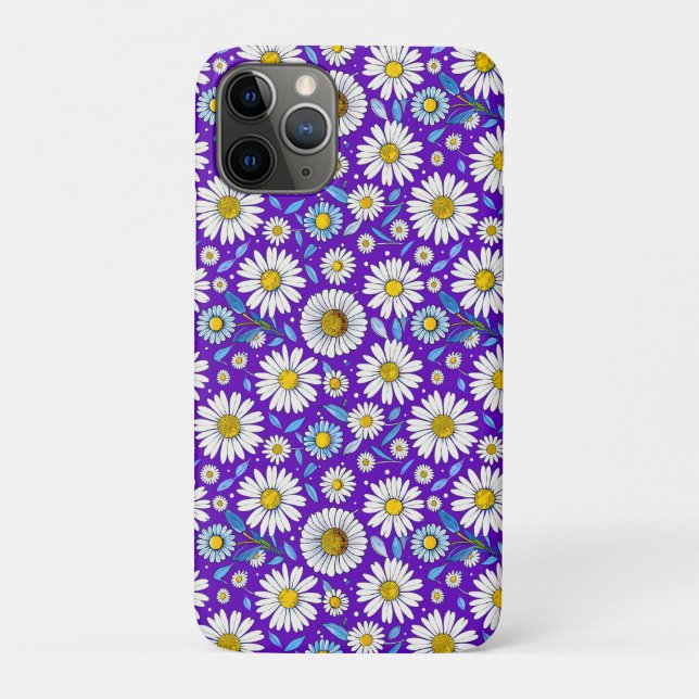 Funda De Case-Mate Para iPhone Daisies y hojas (Reverso)
