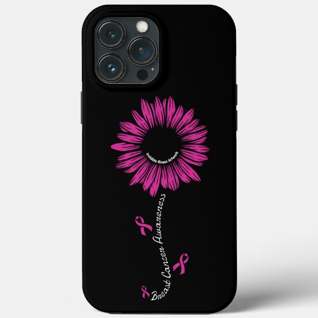 Funda De Case-Mate Para iPhone Daisy... Cáncer de Mama (Reverso )