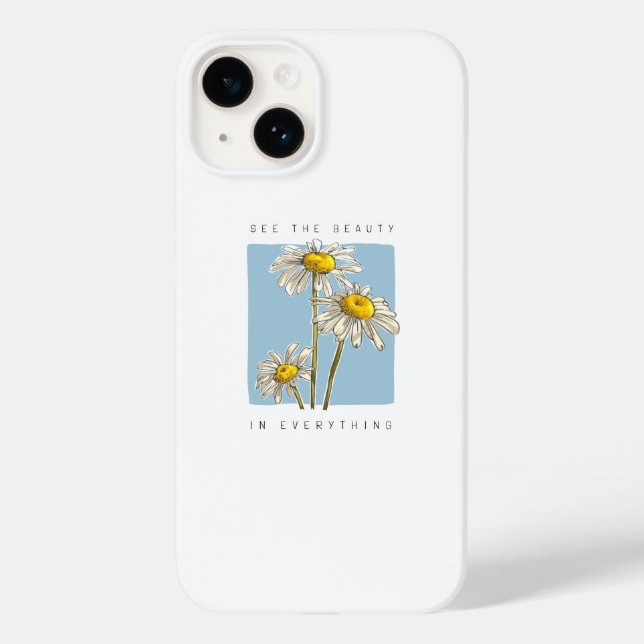 Funda De Case-Mate Para iPhone Daisy Flowers Beauty Slogan (Reverso )