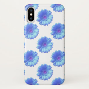 Funda Para iPhone X Daisy gerbera azul
