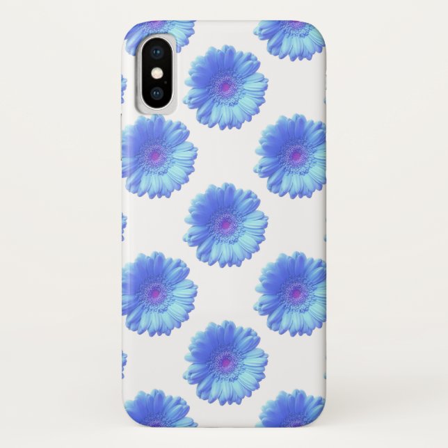Funda De Case-Mate Para iPhone Daisy gerbera azul (Reverso)