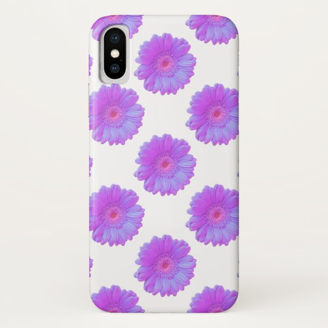 Funda De Case-Mate Para iPhone Daisy gerbera morada (Reverso)