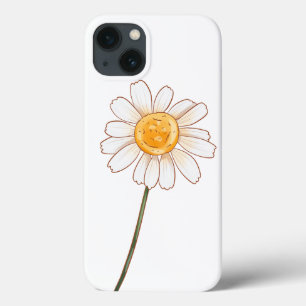 Funda Para iPhone 13 Daisy - Rústico Ilustracion de Flor Silvestre