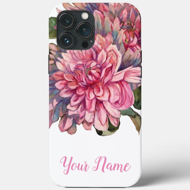 Funda De Case-Mate Para iPhone dalias flores (Reverso )