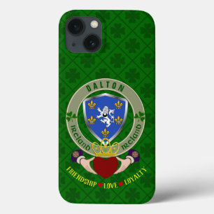 Funda Para iPhone 13 Dalton Irish Shield y Claddagh Personalizados