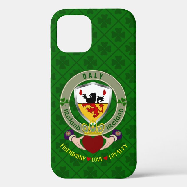 Funda De Case-Mate Para iPhone Daly Escudo Irlandés y Claddagh Personalizado  (Reverso )