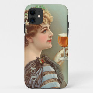 Funda Para iPhone 11 Dama boho bohemio retro vintage