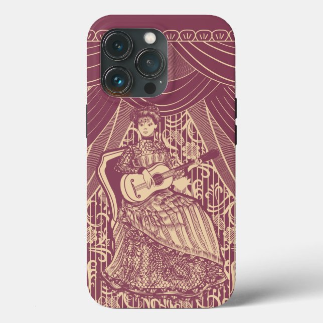 Funda De Case-Mate Para iPhone Dama con guitarra (Reverso )