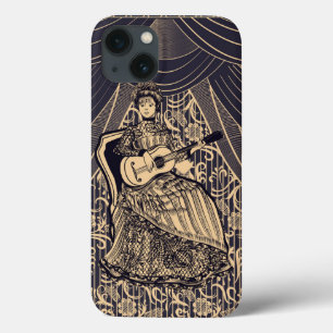 Funda Para iPhone 13 Dama con guitarra