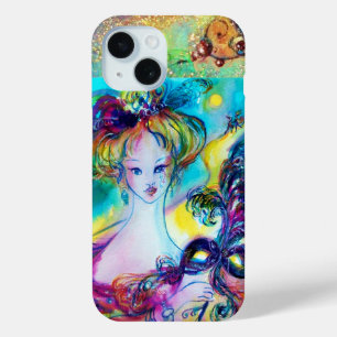 FUNDA PARA iPhone 15 DAMA CON MÁSCARA DE MÁSCARA