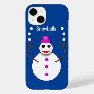 Funda Para iPhone 14 De Case-Mate Dama de Nieve de Navidad Lanzando Bolas de Nieve D