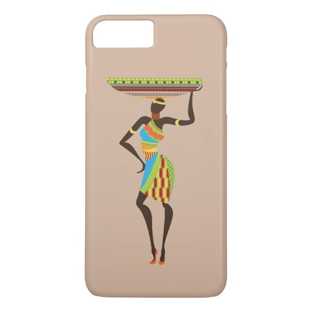 Funda De Case-Mate Para iPhone Dama Tribal Africana con arte tribal de cuna (Reverso)