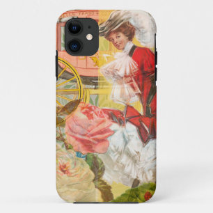 Funda Para iPhone 11 Dama victoriana mujer elegante rica ilustración ro