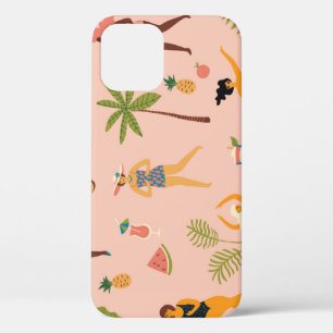 Funda Para iPhone 12 Damas De Bañera: Danza Tropical Vintage