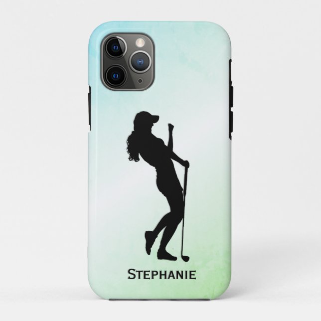 Funda De Case-Mate Para iPhone Damas de golf Green (Reverso)