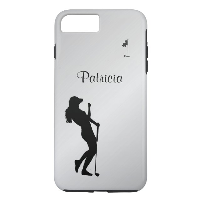 Funda De Case-Mate Para iPhone Damas Golfer Personal (Reverso)
