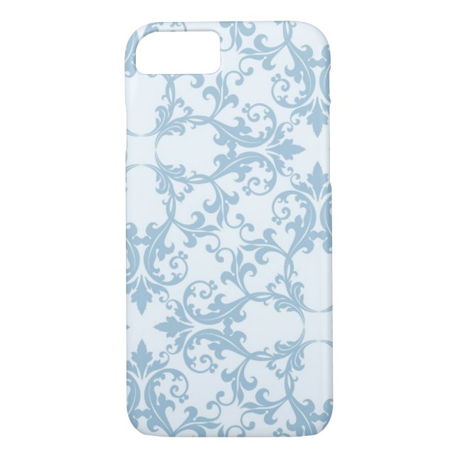 Funda De Case-Mate Para iPhone Damasco azul claro (Reverso)