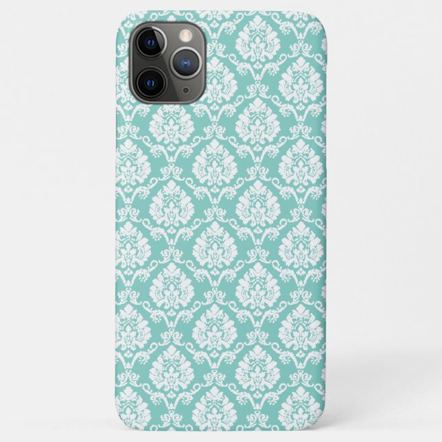 Funda De Case-Mate Para iPhone Damasco azul Eggshell (Reverso)