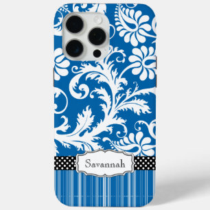 title_seo2 Damasco azul y franja de mar vintage personalizado