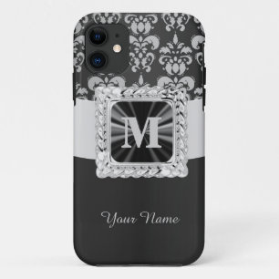 title_seo2 Damasco blanco y negro del vintage personalizado