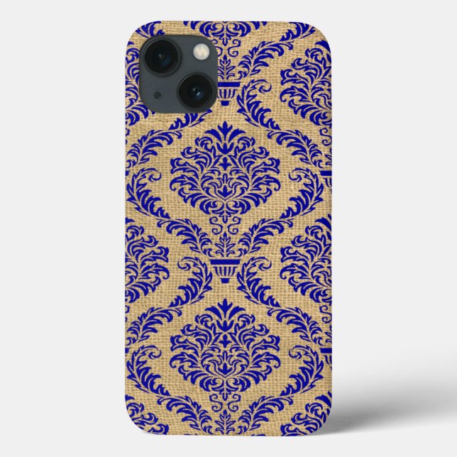 Funda De Case-Mate Para iPhone Damasco de Blue Pariods (Reverso)