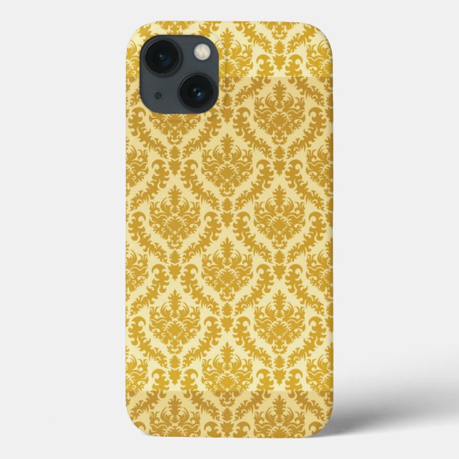 Funda De Case-Mate Para iPhone Damasco de oro (Reverso)