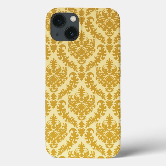 Funda De Case-Mate Para iPhone Damasco de oro (Reverso)