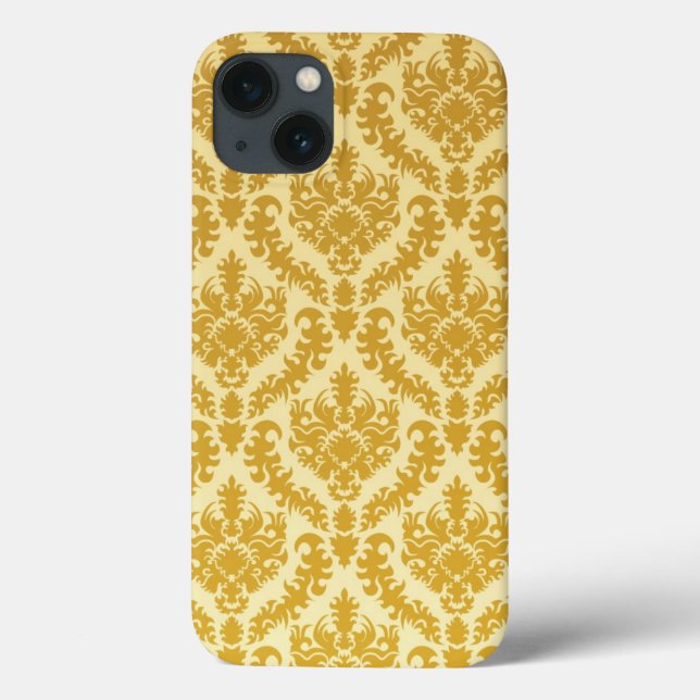 Funda De Case-Mate Para iPhone Damasco de oro (Reverso)