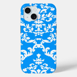 Funda Para iPhone 15 Damasco en negrita azul claro @ Emporiomoffa