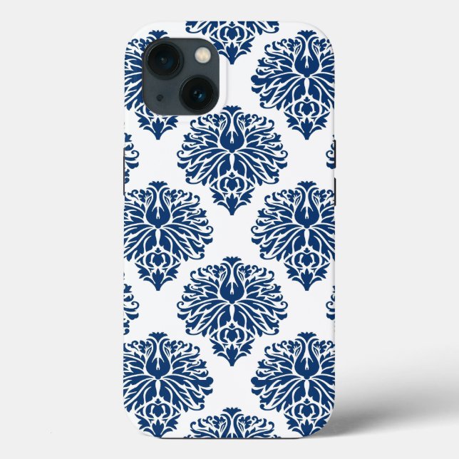 Funda De Case-Mate Para iPhone Damasco Gray Elegant de Marina (Reverso )