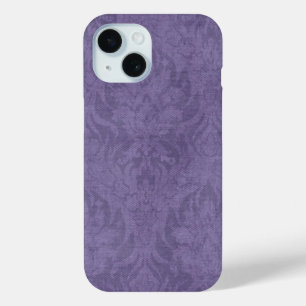 Funda Para iPhone 15 Damasco morado vintage