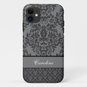 Funda Para iPhone 11 Damasco negro - belleza