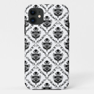 Funda Para iPhone 11 Damasco negro tradicional