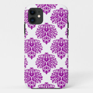 Funda Para iPhone 11 Damasco Purple Elegant
