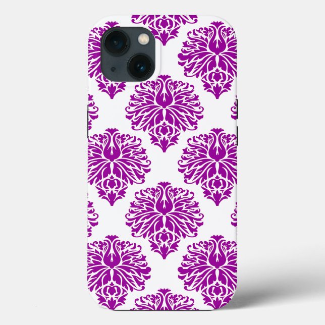 Funda De Case-Mate Para iPhone Damasco Purple Elegant (Reverso )