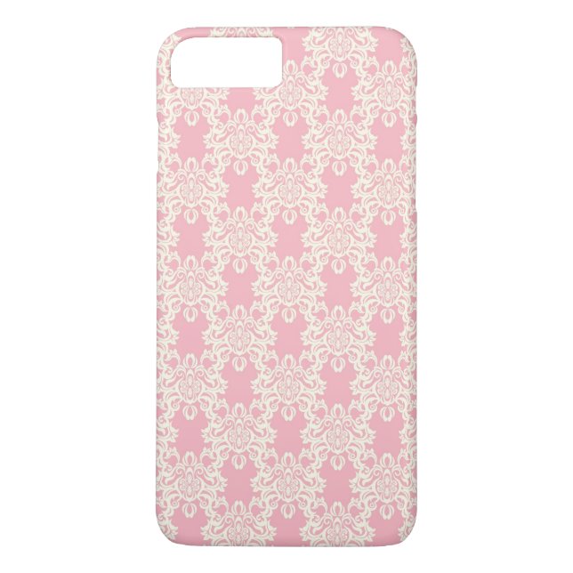 Funda De Case-Mate Para iPhone Damasco retro floral (Reverso)