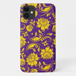 Funda Para iPhone 11 damascos amarillos en púrpura
