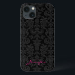 title_seo2 Damascos florales del vintage negro y gris oscuro<br><div class="desc">Estampado de flores elegante del vintage en monotones gris oscuro y negros. Versión adaptable del monograma.</div>