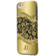 Funda De Case-Mate Para iPhone Damascos florales metálicos de oro y negro 2 (Reverso Izquierdo)