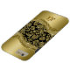 Funda De Case-Mate Para iPhone Damascos florales metálicos de oro y negro 2 (Parte de abajo)