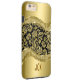 Funda De Case-Mate Para iPhone Damascos florales metálicos de oro y negro 2 (Reverso/Derecho)