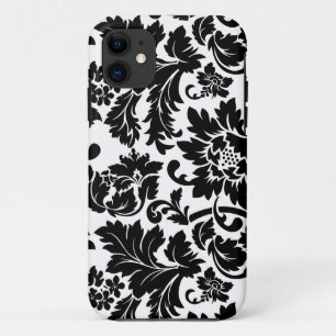 title_seo2 Damascos Florales Vintales Negros Y Blancos