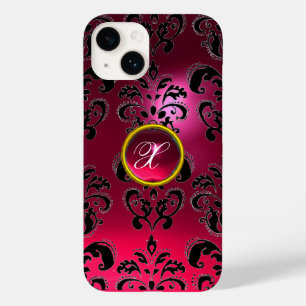 Funda Para iPhone 14 De Case-Mate DAMASK GEM MONOGRAM rosa