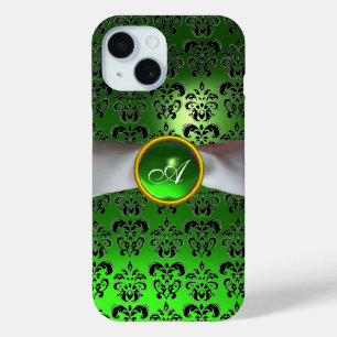 title_seo2 DAMASK GIRLY MONOGRAM cinta blanca verde