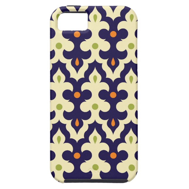 Funda De Case-Mate Para iPhone Damask paisley arabesque patrón marroquí giratorio (Atrás)