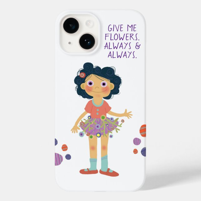 Funda De Case-Mate Para iPhone Dame flores (Reverso )