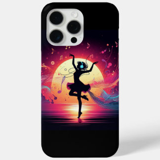 Funda Para iPhone 15 Pro Max Dancing in the Sunset – Music Lover Vector Art Pho