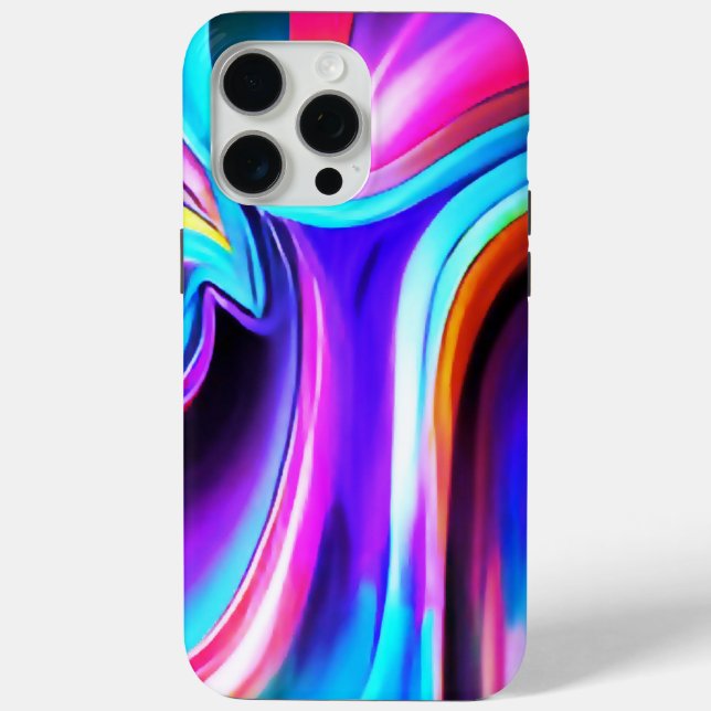 Funda De Case-Mate Para iPhone Dancing Neon Lights- blue (Reverso )